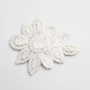 Christmas Cherry Flower Decorative Sew on Rhinestone Beaded Patches Wholesale patches for clothing