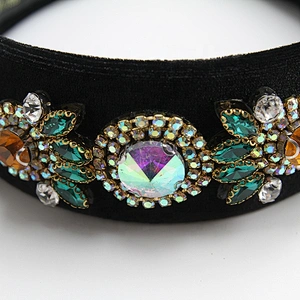 Fashion Wholesale pineapple Rock Candy Velvet Crown velvet Headband Hairbands women designer hairband