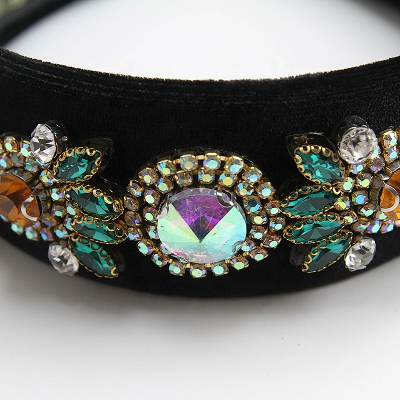 Fashion Wholesale pineapple Rock Candy Velvet Crown velvet Headband Hairbands women designer hairband