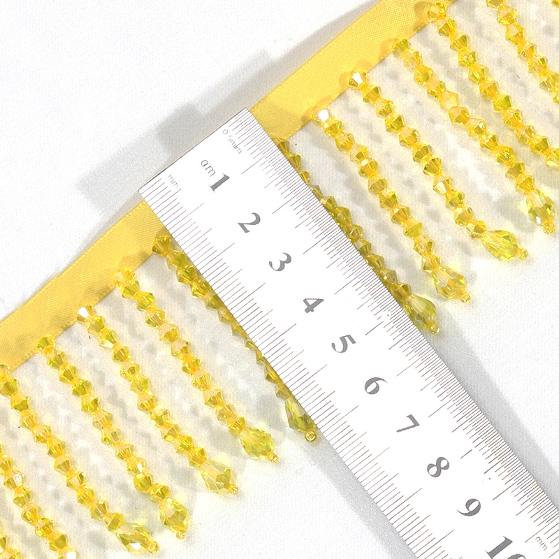 Multi-color Decorative Crystal Rhinestone Fringe Tassel Trim for Fashion Accessories Garments Design