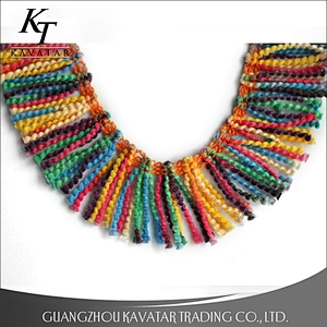 Various colors tassels trim for garment