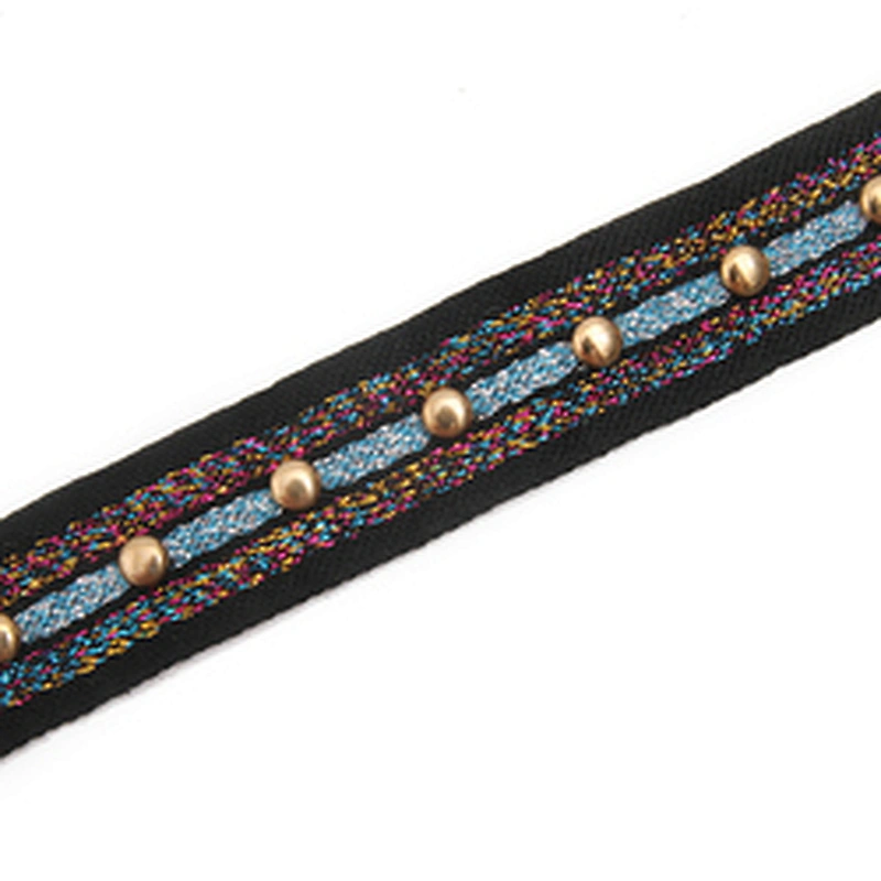 Copper Studs beaded ribbon trim fabric diy handmade costume dress sewing Design Rivets Trims