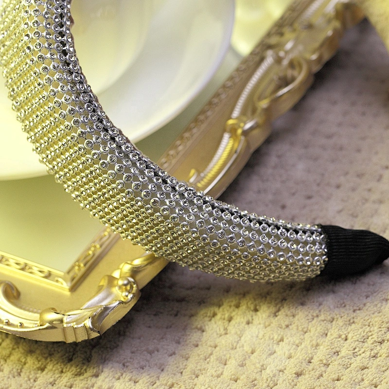 Manufacturer of square rhinestone sponge hair band, web celebrity street style headband
