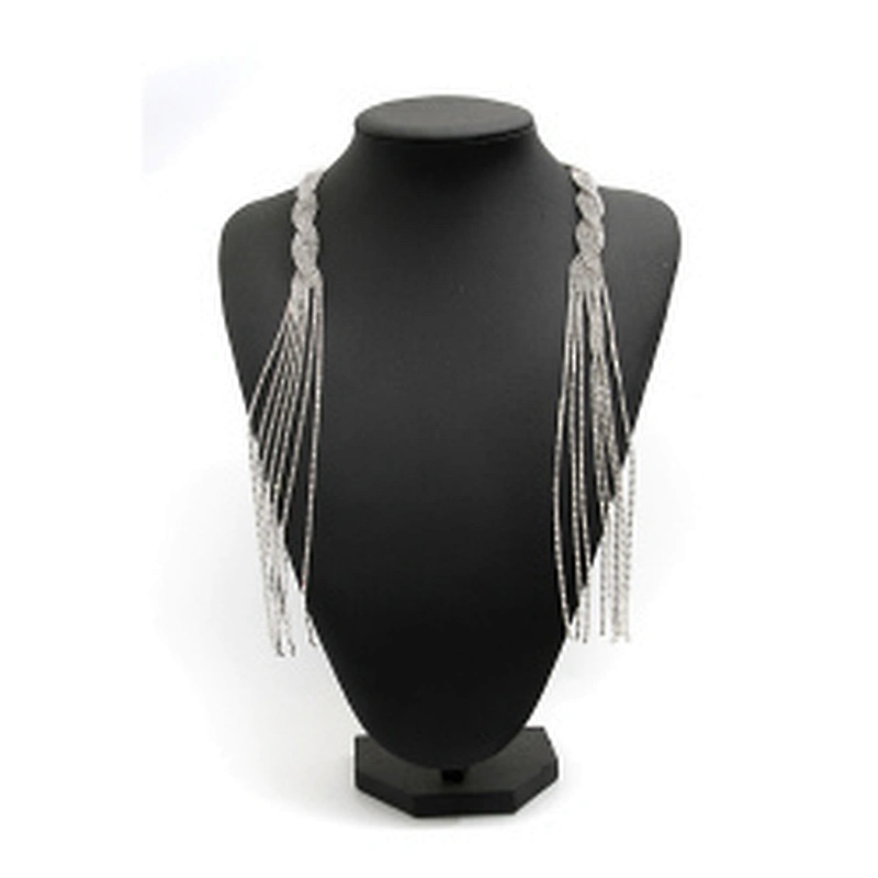 Wholesale Women Evening Party Dress Camisole  Plated tassel fringe alloy Rhinestone Chain Trim Bra Crystal Shoulder Strap