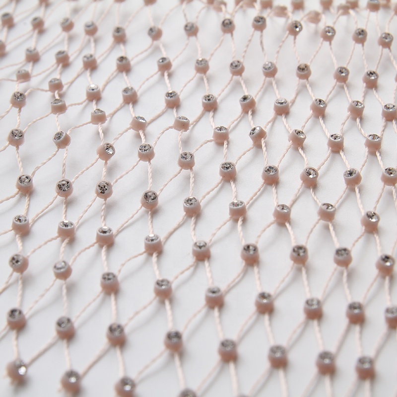 Decorative Crystal Rhinestone Sheet Hot Fix Rhinestone Bead Mesh Fabric rhinestones flat back crystal for shoes clothing bag