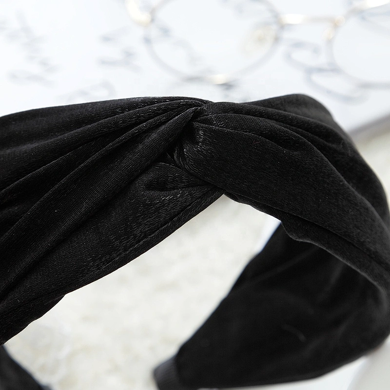 European, American and Korean winter black hair band fashion street photography retro headband