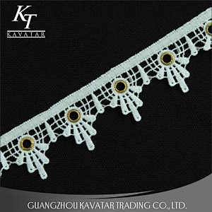 Fashion styles cotton lace trim cotton eyelet lace trim Eyelet belt