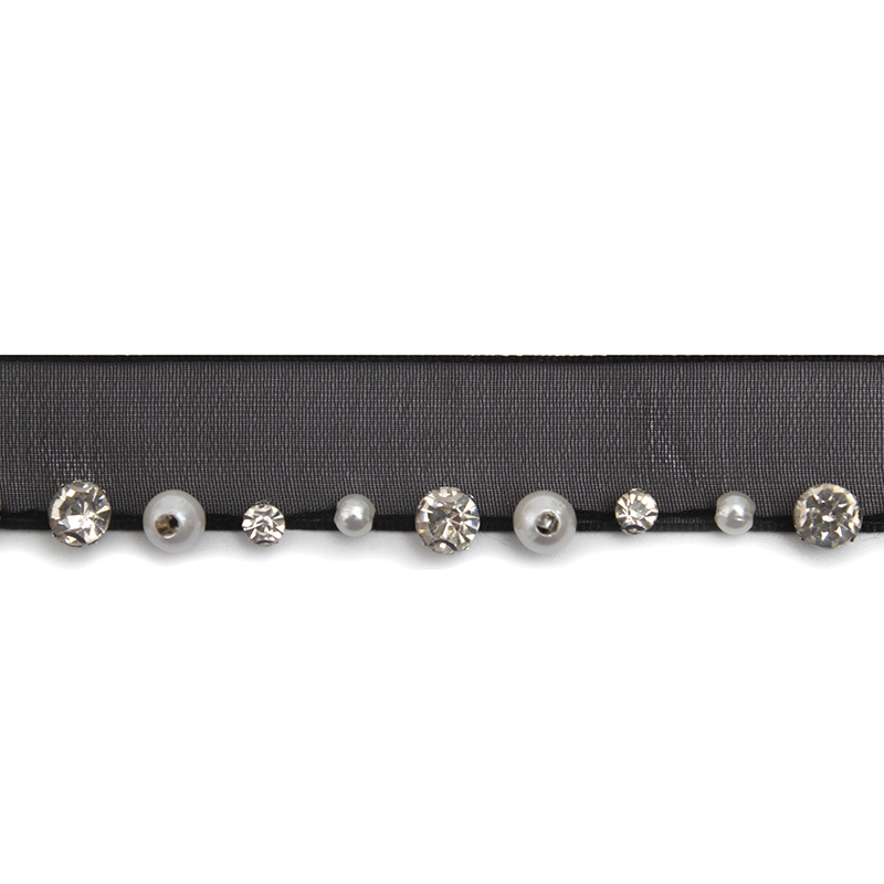 kavatar  wholesale new Handmade Bead lace Embroidered Tulle Trim wedding with Accessories Beads Crystals & Rhinestones