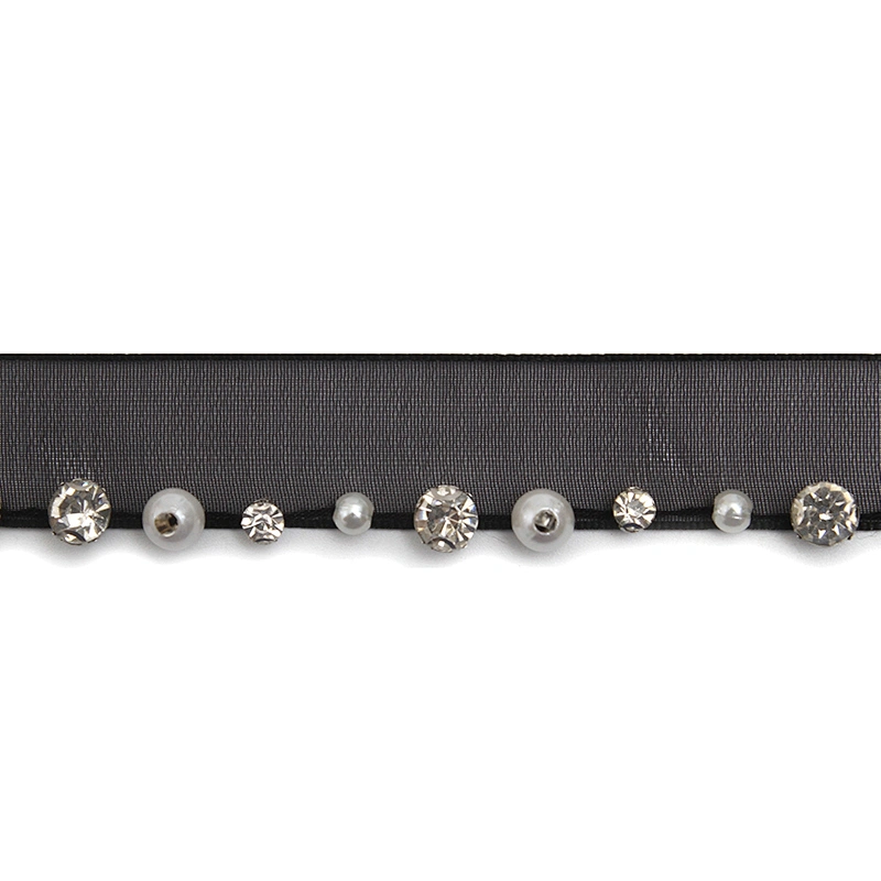 kavatar  wholesale new Handmade Bead lace Embroidered Tulle Trim wedding with Accessories Beads Crystals & Rhinestones