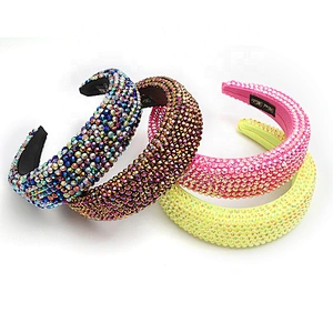 wholesale Multi Color Crystal And Rhinestone Cup chain Decorated Headbands girls Hairbands WOMEN HEADBAND