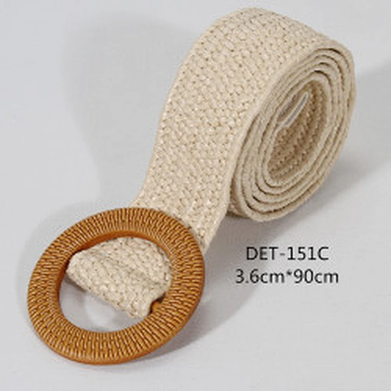 Wholesale 35 inches Stretchy Woven Fabric Waist Belt for Women