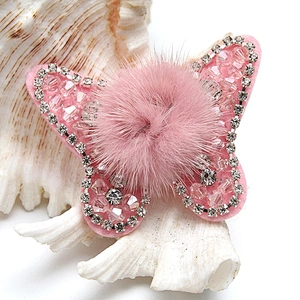 Christmas Cherry Flower Decorative Sew on Rhinestone Beaded Patches Wholesale patches for clothing