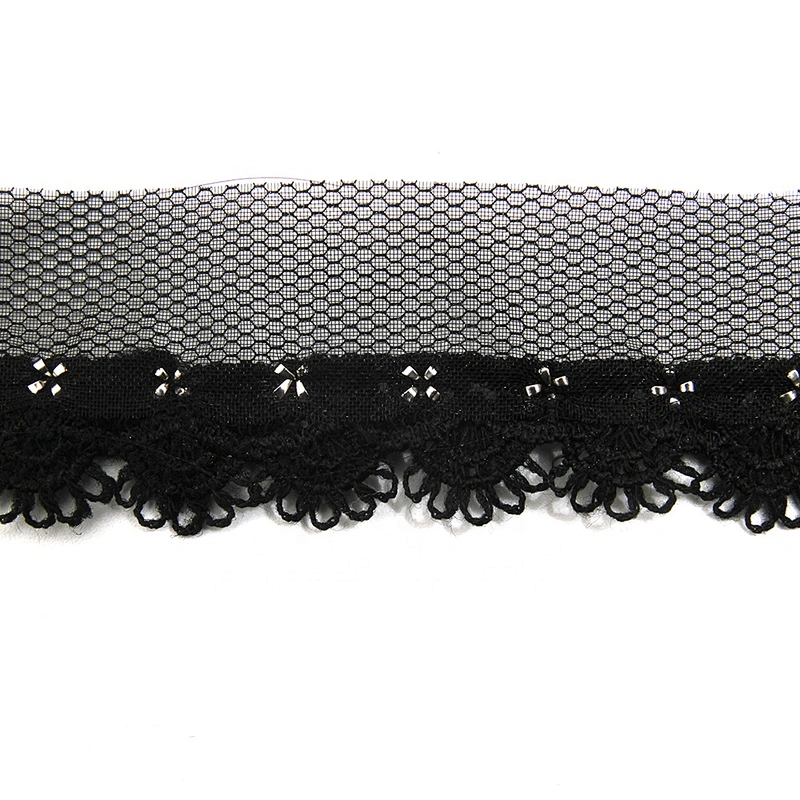 Wholesale 2.7cm Size Studs trim ribbon diy handmade costume dress sewing bead lace trim Design Rivets Trims