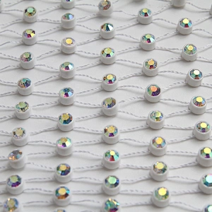 wholesale fashion Bling Hot Fix Rhinestone Bead  Mesh Garment Trim Roll For Women Dress Clothes Fabric for dress