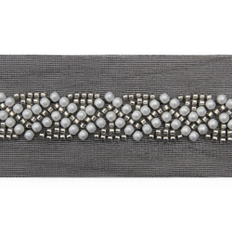 Wholesale Embroidery beaded lace trim 5 cm Mesh fabric lace trims beautiful Accessories for dress 3D wedding Designer
