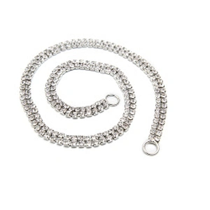 Wholesale Women Evening Party Dress Camisole  Plated Bikini Connector Rhinestone Chain Trim Bra Crystal Shoulder Strap