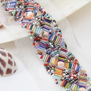 beaded trim in trimming chain beads sew on beaded fabric trim for clothes