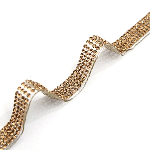 wholesale hot fix tape with rhinestone hot fix trimming chain glitter trim for DIY garment dresses Accessories
