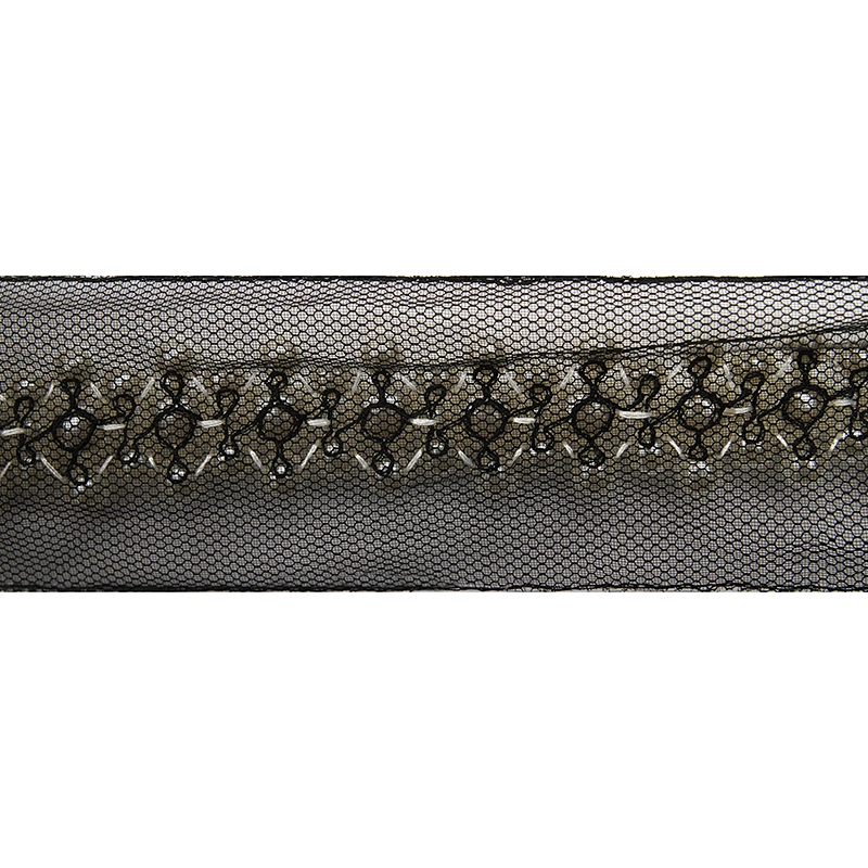 kavatar  wholesale new Handmade Bead lace Embroidered Tulle Trim wedding with Accessories Beads Crystals & Rhinestones