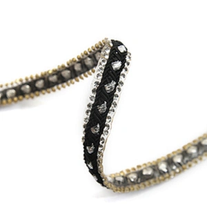 wholesale hot fix tape with rhinestone hot fix trimming chain glitter trim for DIY garment dresses Accessories