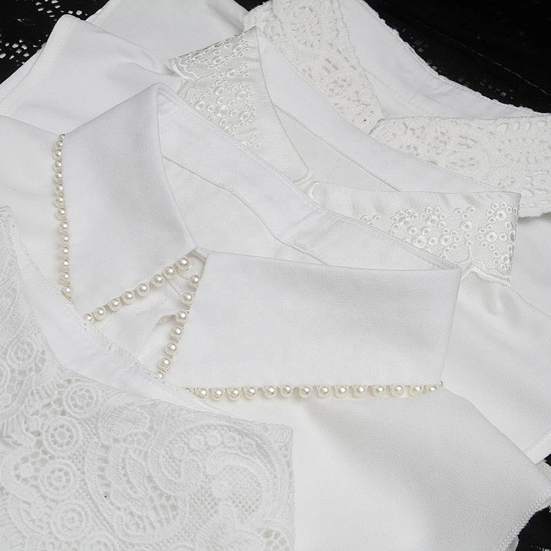 Autumn summer winter shirt collar versatile Korean shirt lace floral false collar
