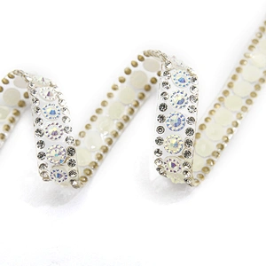 wholesale hot fix tape with rhinestone hot fix trimming chain glitter trim for DIY garment dresses Accessories