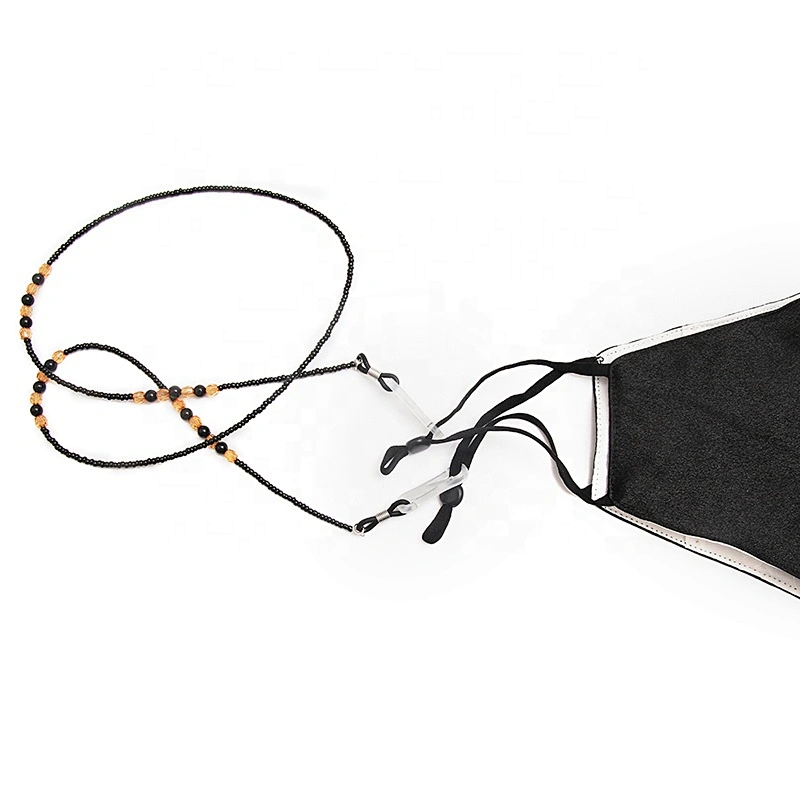 The latest trend of face masking rope custom eyewear rope string necklace beaded clothing ribbon