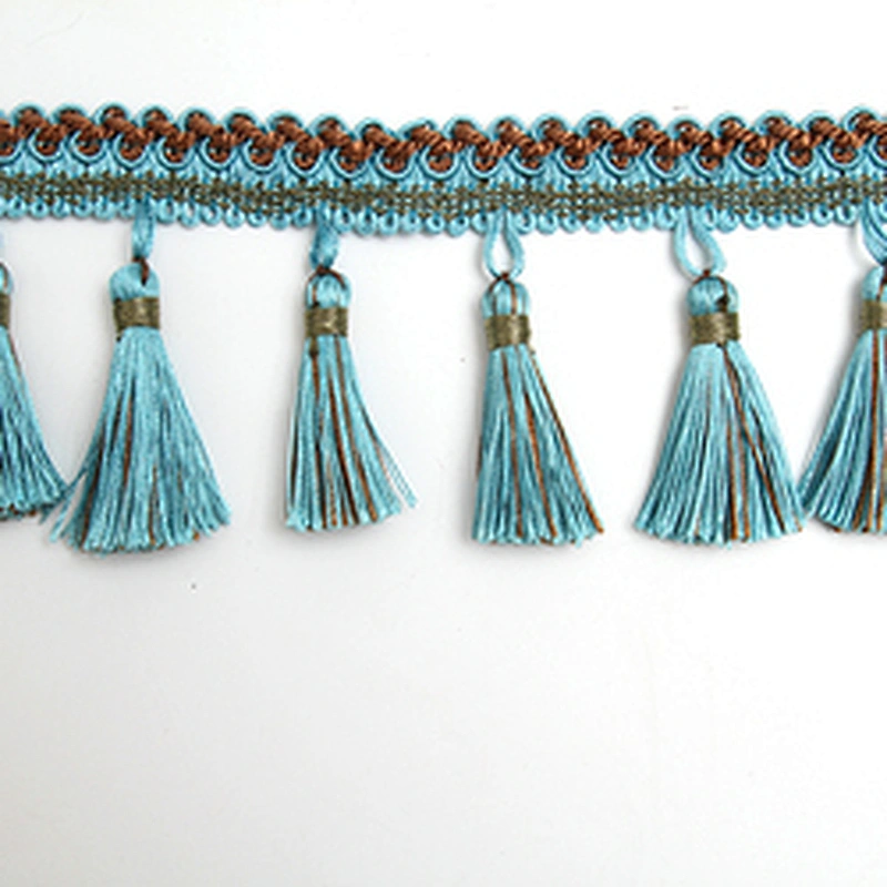 Wholesale Hstock goods tassel and beaded fringe for curtain decoration igh Quality Curtain Tassel Garment