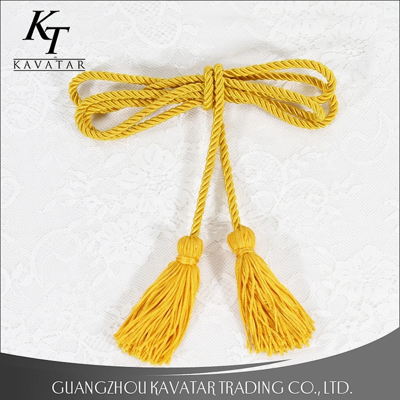 Fashion Curtain Accessories Yellow Tassel Decoration Rope