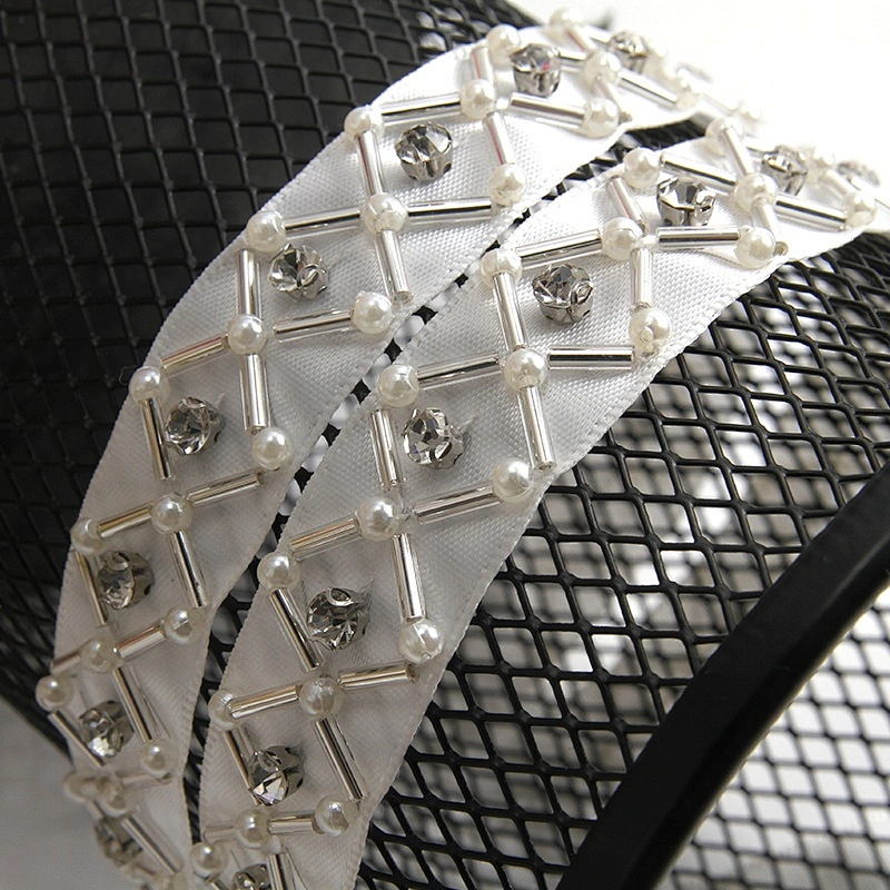 beaded trim in trimming beaded hot fix banding trim