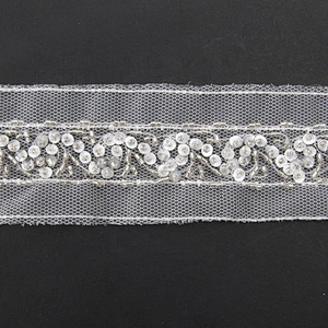 Elegant bridal beaded wholesale Accessories rose gold fancy sequin bead handmade trimming
