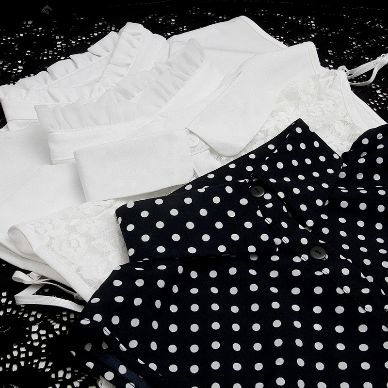 The Korean version of the removable collar dress and shirt for women in the workplace is available from stock