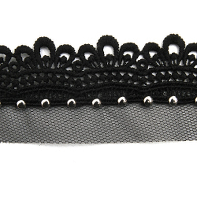 Wholesale 4cm Size Studs trim ribbon diy handmade costume dress sewing bead lace trim Design Rivets Trims