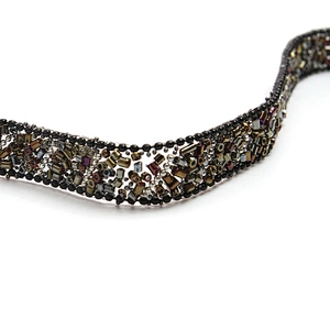 Kavatar  wholesale Hotfix beaded Trimming for Clothing Cheap for shoes hotfix heat designs clothes glass bead Resin transfers