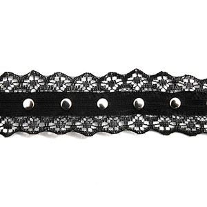 Wholesale 2.8cm Size Studs trim ribbon diy handmade costume dress sewing bead lace trim Design Rivets Trims