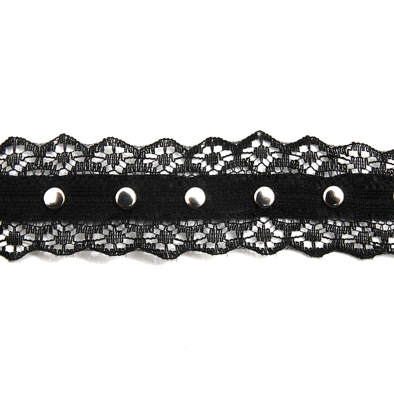 Wholesale 2.8cm Size Studs trim ribbon diy handmade costume dress sewing bead lace trim Design Rivets Trims