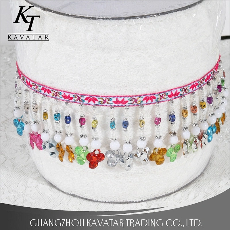 New Design Plastic Bead Fringe Trim For Decoration Curtains
