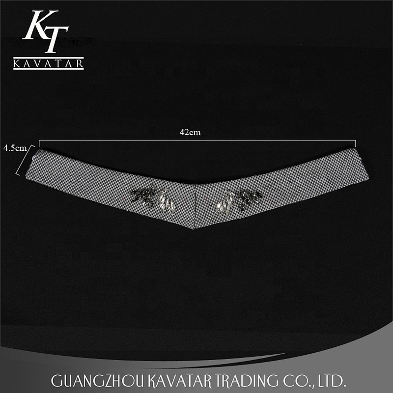 Fashion Grid Style Collar Design With Claw Rhinestone