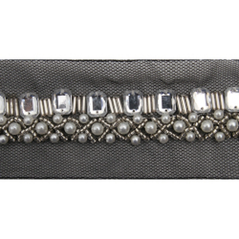 kavatar  wholesale new Handmade Bead lace Embroidered Tulle Trim wedding with Accessories Beads Crystals & Rhinestones