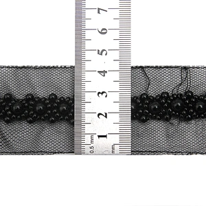 kavatar  wholesale new Handmade Bead lace Embroidered Tulle Trim wedding with Accessories Beads Crystals & Rhinestones