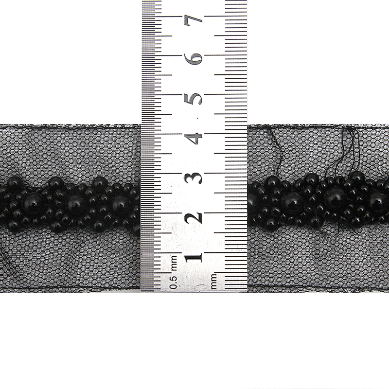 kavatar  wholesale new Handmade Bead lace Embroidered Tulle Trim wedding with Accessories Beads Crystals & Rhinestones