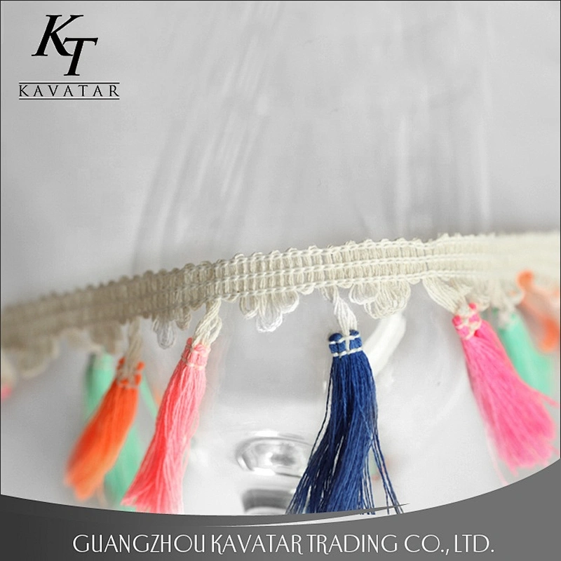 Kavatar Custom Colorful Wholesale Silk Tassel Fringe Trimming
