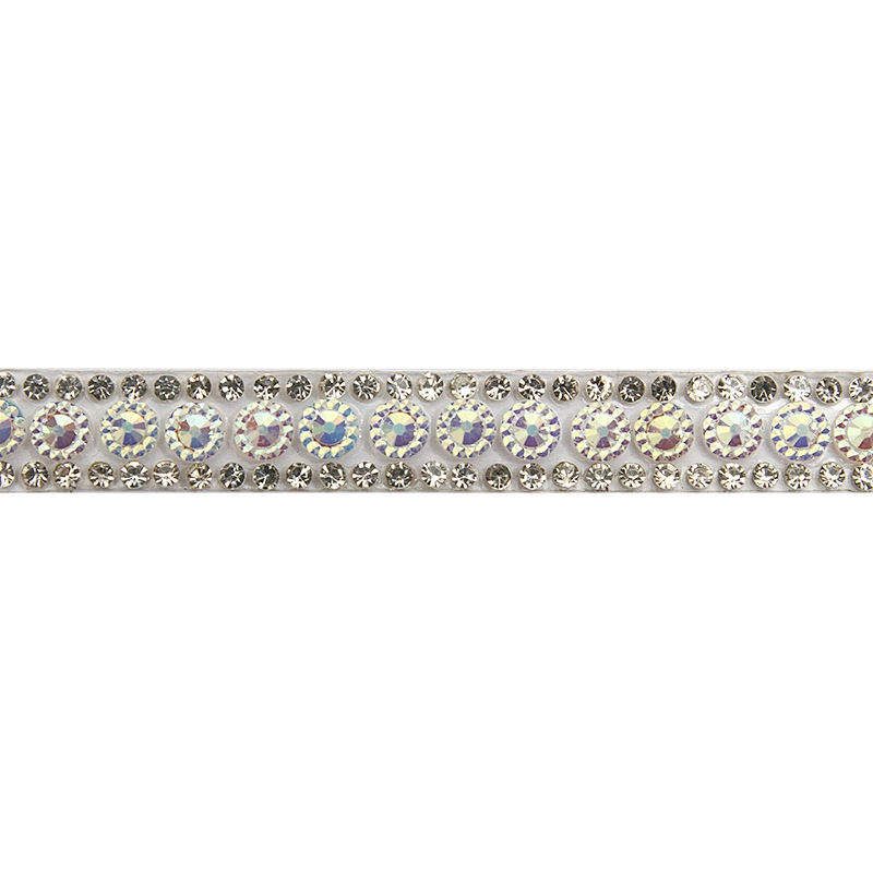 wholesale hot fix tape with rhinestone hot fix trimming chain glitter trim for DIY garment dresses Accessories