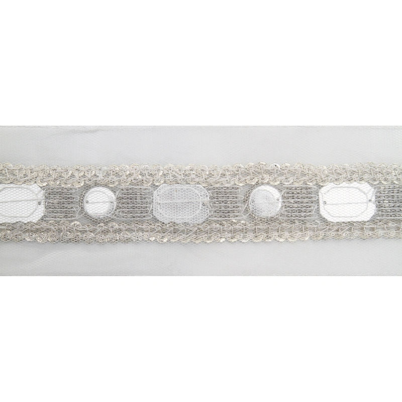kavatar  wholesale new Handmade Bead lace Embroidered Tulle Trim wedding with Accessories Beads Rhinestones