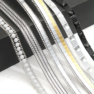 wholesale hot fix tape with rhinestone hot fix trimming chain glitter trim for DIY garment dresses Accessories
