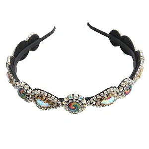 Wholesale KNOTTED CANDY JEWELED Headband Hairbands Fashion designer turband headband Custom made headband