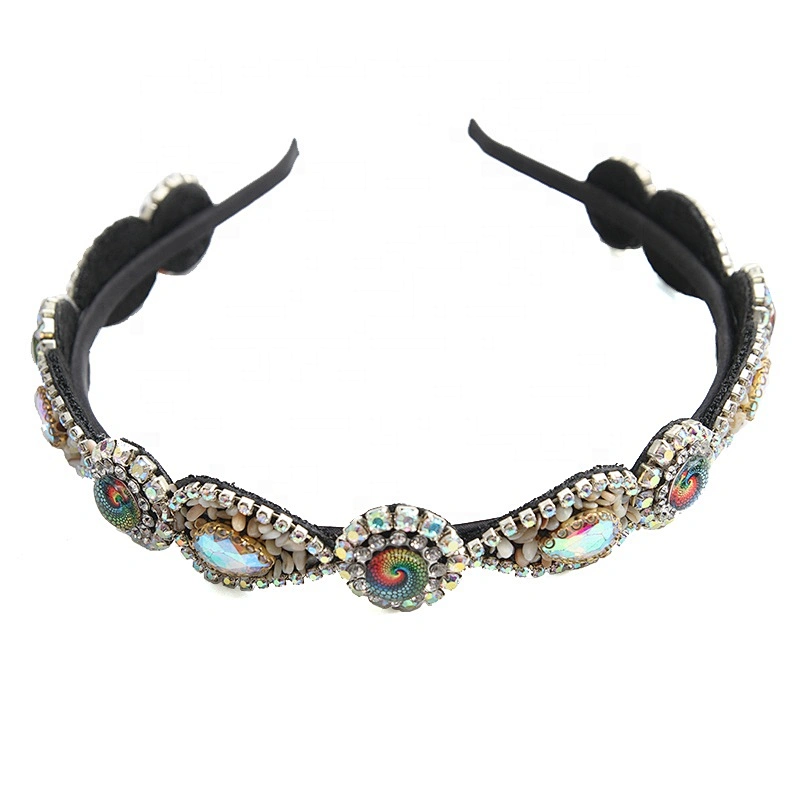Wholesale KNOTTED CANDY JEWELED Headband Hairbands Fashion designer turband headband Custom made headband