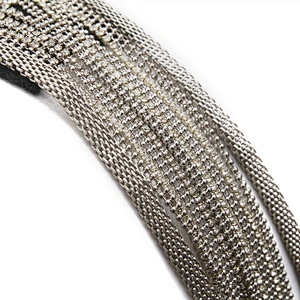 wholesale  designer badges cloth stickers Sew on for clothing accessories decoration 3D patch  rhinestone Metal Chain Tassel
