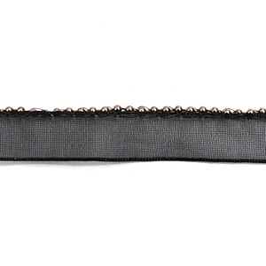 Wholesale Chain lace trim Beaded 1.3 cm Sew-On lace trim Polyester net mesh Lace trimmings for clothes  Accessories