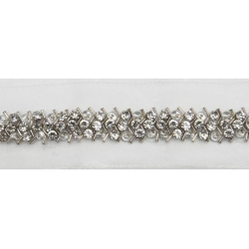 kavatar  wholesale new Handmade Bead lace Embroidered Tulle Trim wedding with Accessories Beads Crystals & Rhinestones